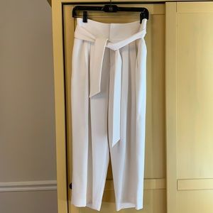 Club Monaco off white wide leg high waist pants